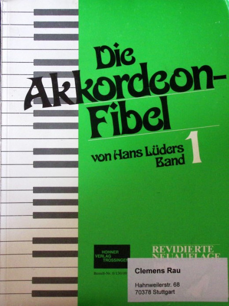 Hans Lüders - Die Akkordeonfibel - Band 1